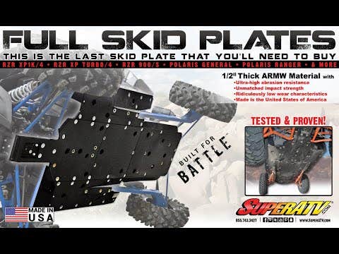 SuperATV Polaris RZR RS1 Full Skid Plate