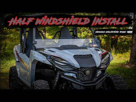 Photo of SuperATV Yamaha Wolverine RMAX 1000 Half Windshield by SuperATV - Premium Windshields for UTVs / Side by Sides