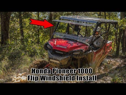 Photo of SuperATV Honda Pioneer 1000 Scratch Resistant Flip Windshield by SuperATV - Premium Windshields for UTVs / Side by Sides