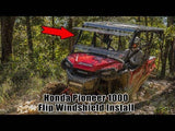 Photo of SuperATV Honda Pioneer 1000 Scratch Resistant Flip Windshield by SuperATV - Premium Windshields for UTVs / Side by Sides