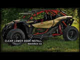 Photo of SuperATV Can-Am Maverick X3 Clear Lower Doors by SuperATV - Premium Doors for UTVs / Side by Sides