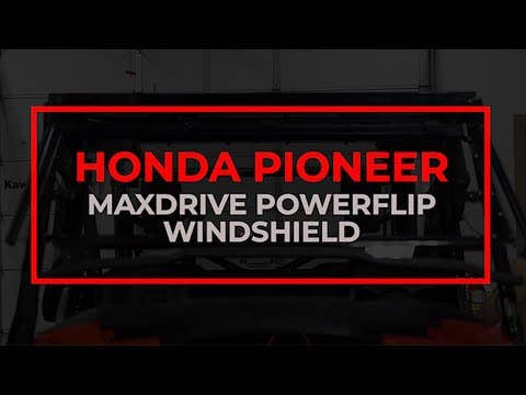 Photo of SuperATV Honda Pioneer 1000 MaxDrive Power Flip Windshield by SuperATV - Premium Windshields for UTVs / Side by Sides