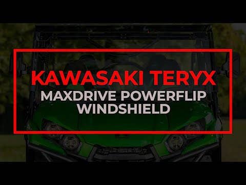 Photo of SuperATV Kawasaki Teryx MaxDrive Power Flip Windshield by SuperATV - Premium Windshields for UTVs / Side by Sides
