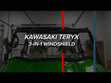 Photo of SuperATV Kawasaki Teryx 3-in-1 Windshield by SuperATV - Premium Windshields for UTVs / Side by Sides