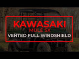 Photo of SuperATV Kawasaki Mule SX Vented Full Windshield by SuperATV - Premium Windshields for UTVs / Side by Sides