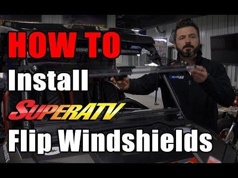 SuperATV Polaris RZR XP 1000 Scratch Resistant Flip Windshield