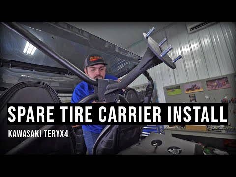 Photo of SuperATV Kawasaki Teryx4 Spare Tire Carrier by SuperATV - Premium Spare Tire Mounts for UTVs / Side by Sides