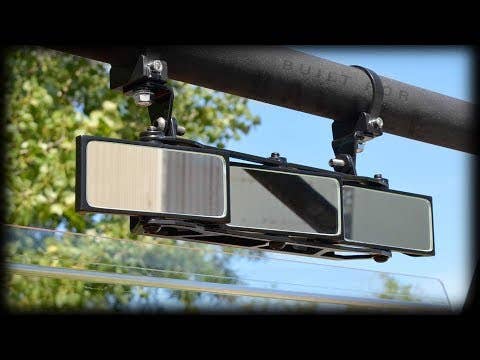 Photo of SuperATV 3 Panel Rear View Mirror with 1.75" Clamps by SuperATV - Premium Mirrors for UTVs / Side by Sides