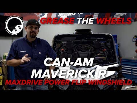 Photo of SuperATV Can-Am Maverick R MaxDrive Power Flip Windshield by SuperATV - Premium Windshields for UTVs / Side by Sides
