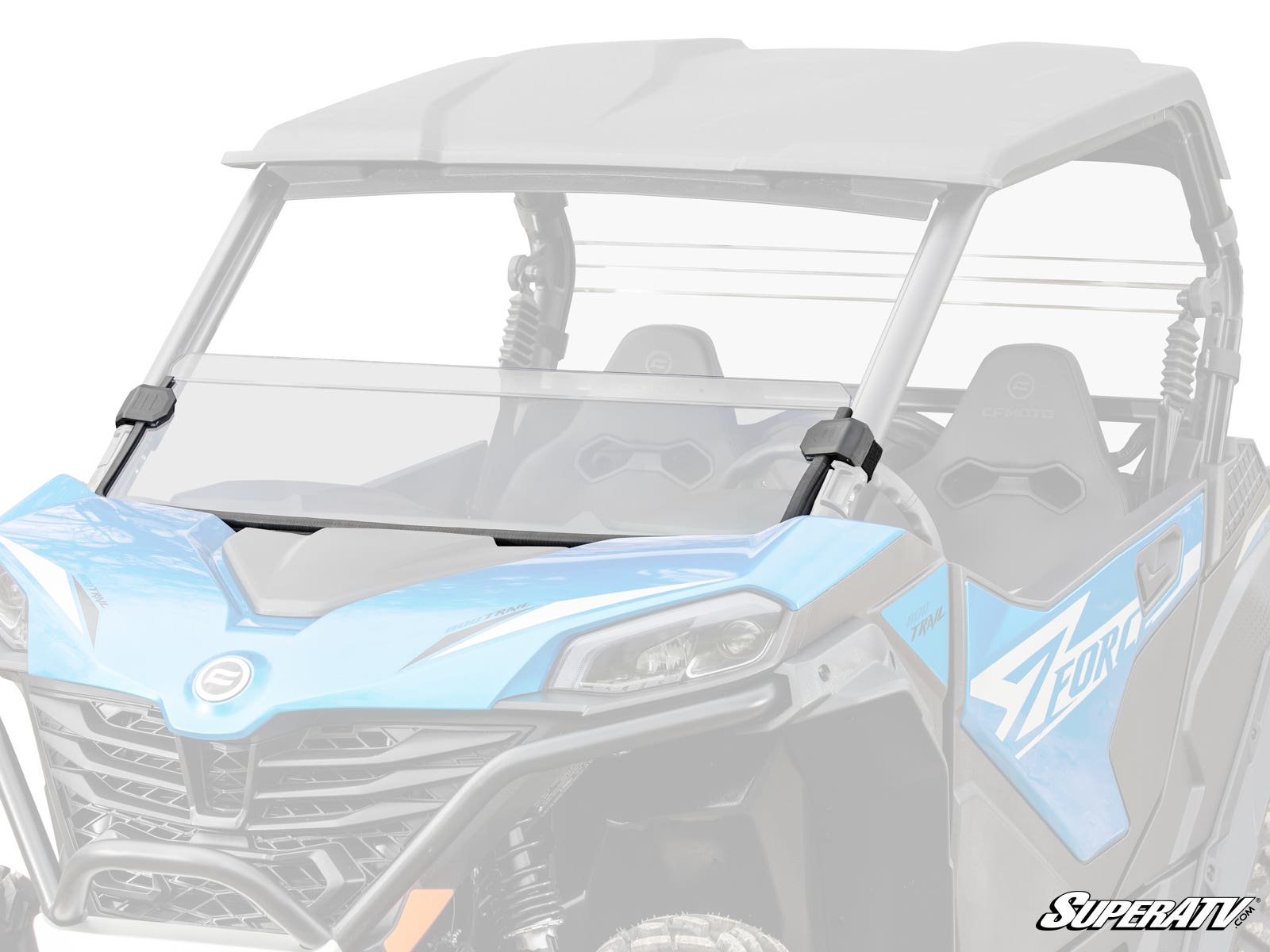 Photo of SuperATV CFMOTO ZForce 950 Sport Scratch-Resistant Half Windshield by SuperATV - Premium Windshields for UTVs / Side by Sides