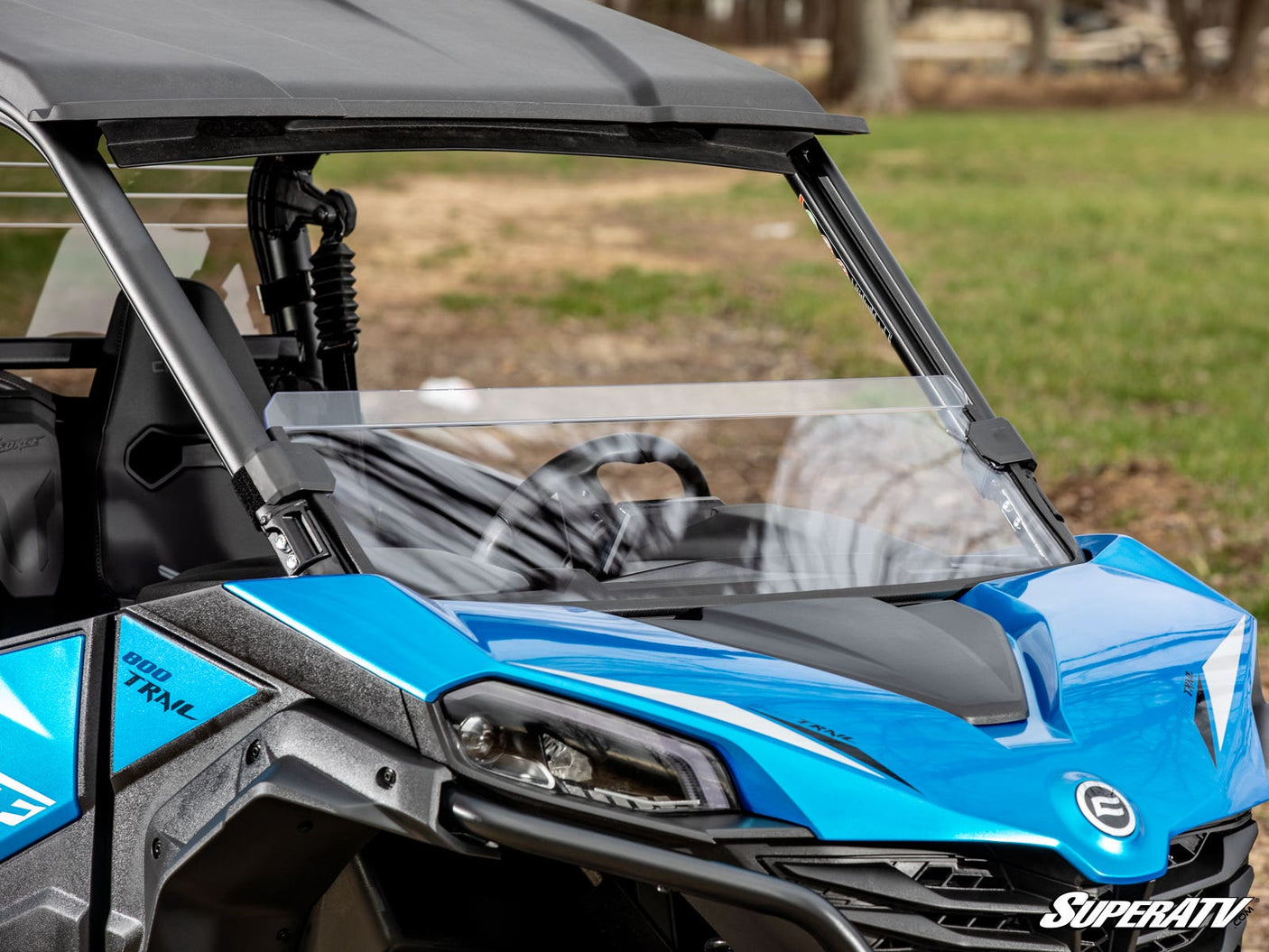 Photo of SuperATV CFMOTO ZForce 950 Trail Scratch-Resistant Half Windshield by SuperATV - Premium Windshields for UTVs / Side by Sides