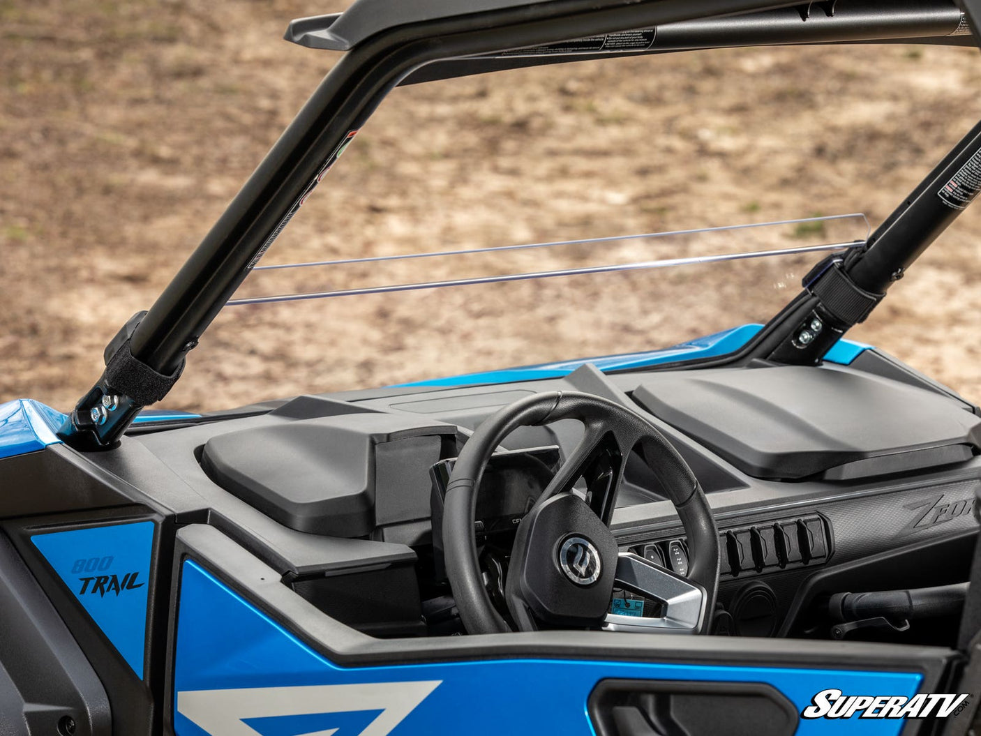 Photo of SuperATV CFMOTO ZForce 950 Trail Scratch-Resistant Half Windshield by SuperATV - Premium Windshields for UTVs / Side by Sides