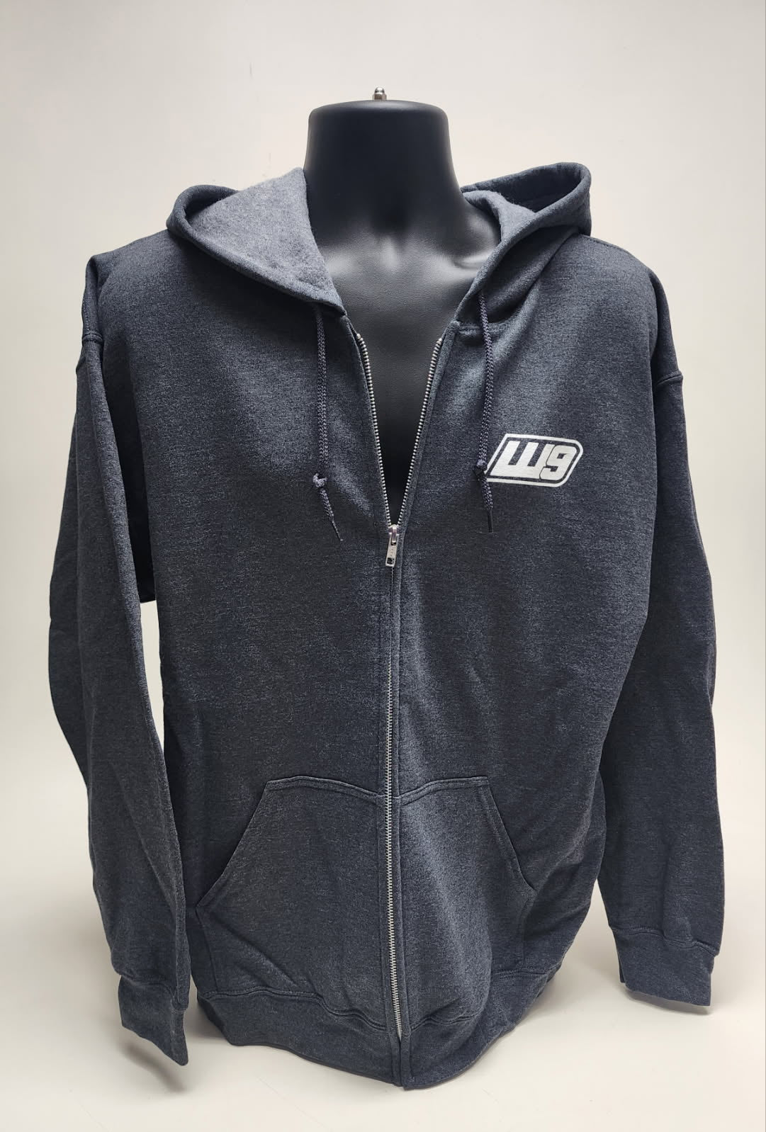 Warp 9 Racing Zip-Up Hoodie - Gray