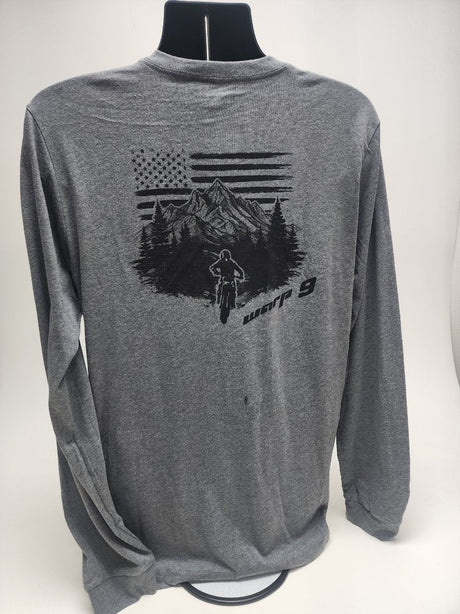 Gray Long Sleeve Mountain Shirt