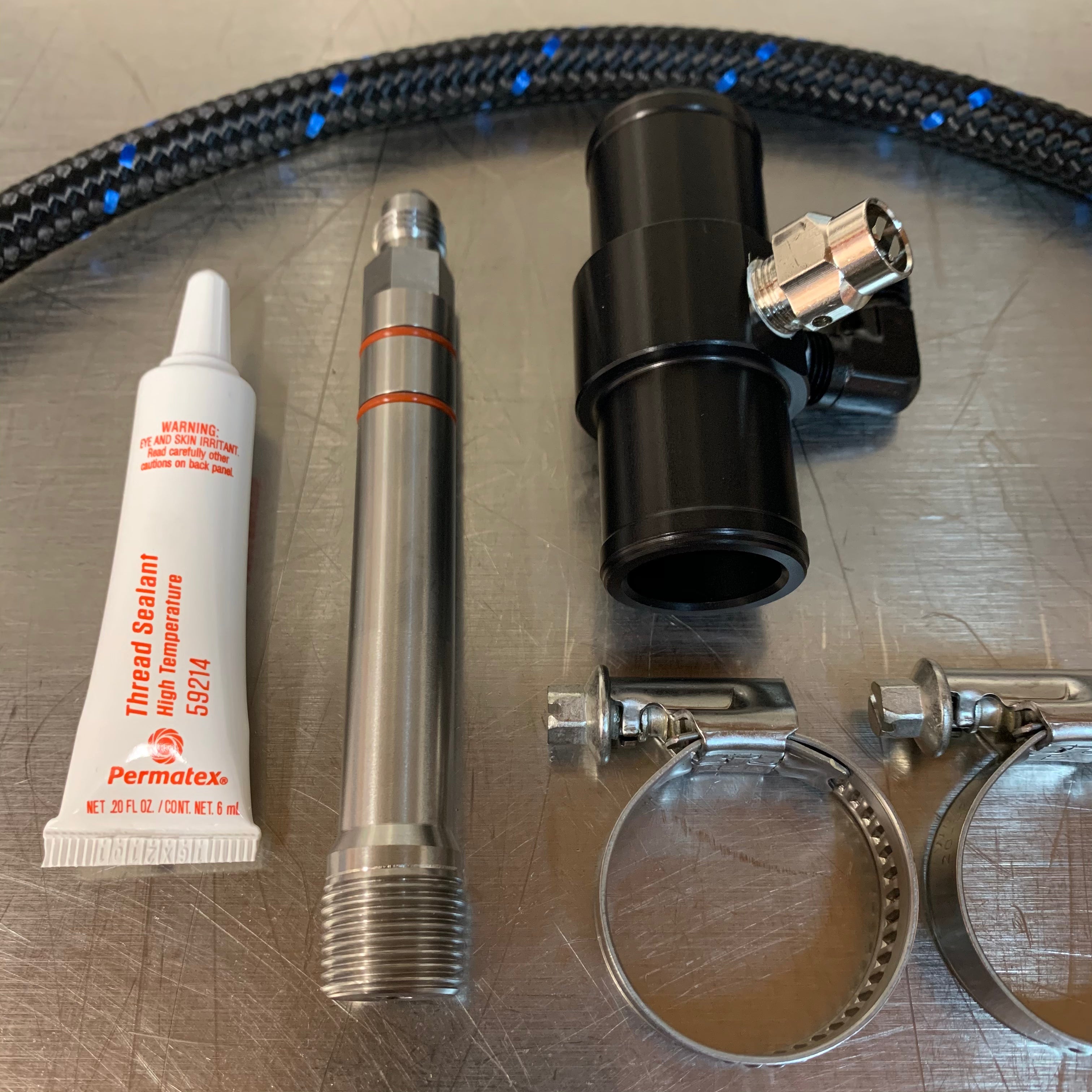 Photo of TPR010W - Full Flow Water Kit for Billet Valve Cover - RZR by TPR Industry - Premium for UTVs / Side by Sides