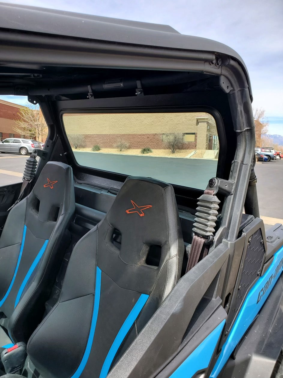 Photo of CANAM MAVERICK SPORT/TRAIL REAR WINDSHIELD 2018+ 2-SEAT by Dirt Warrior Accessories - Premium WINDSHIELD for UTVs / Side by Sides