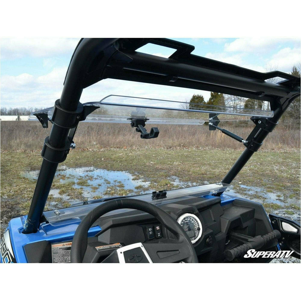 Polaris RZR XP Turbo Scratch Resistant Flip Windshield