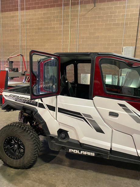 Photo of POLARIS GENERAL 4-SEAT Cab Enclosure "THE VAULT" 2016+ Upper Side Doors & Panels (Patent Pending) by Dirt Warrior Accessories - Premium VAULT for UTVs / Side by Sides