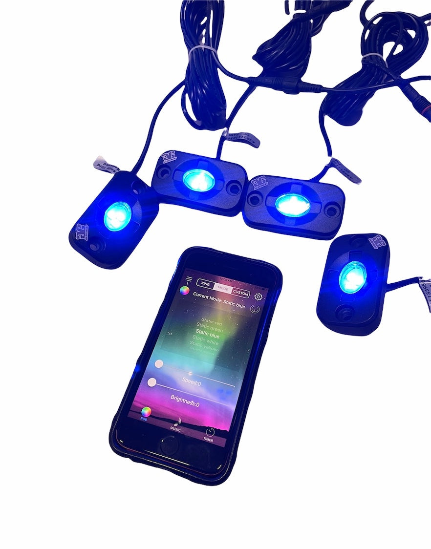 Photo of RGB LED Color Changing Rock Lights by GGLighting - Premium for UTVs / Side by Sides