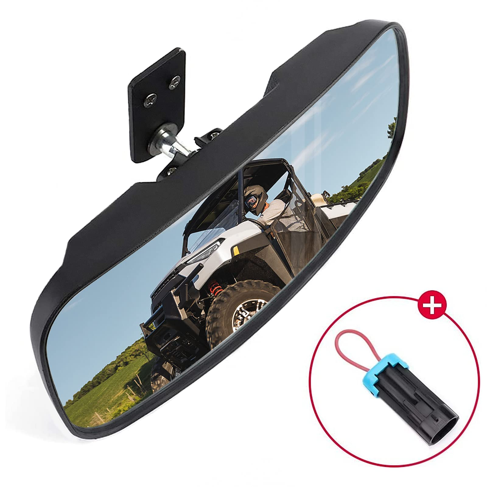 Photo of Rear View Mirror for Polaris Ranger 500 570 900 XP 1000 XP by Kemimoto - Premium for UTVs / Side by Sides