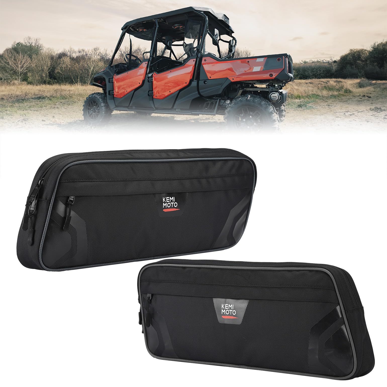 Photo of Lower Door Bags for Pioneer 1000-5/1000-6 by Kemimoto - Premium for UTVs / Side by Sides
