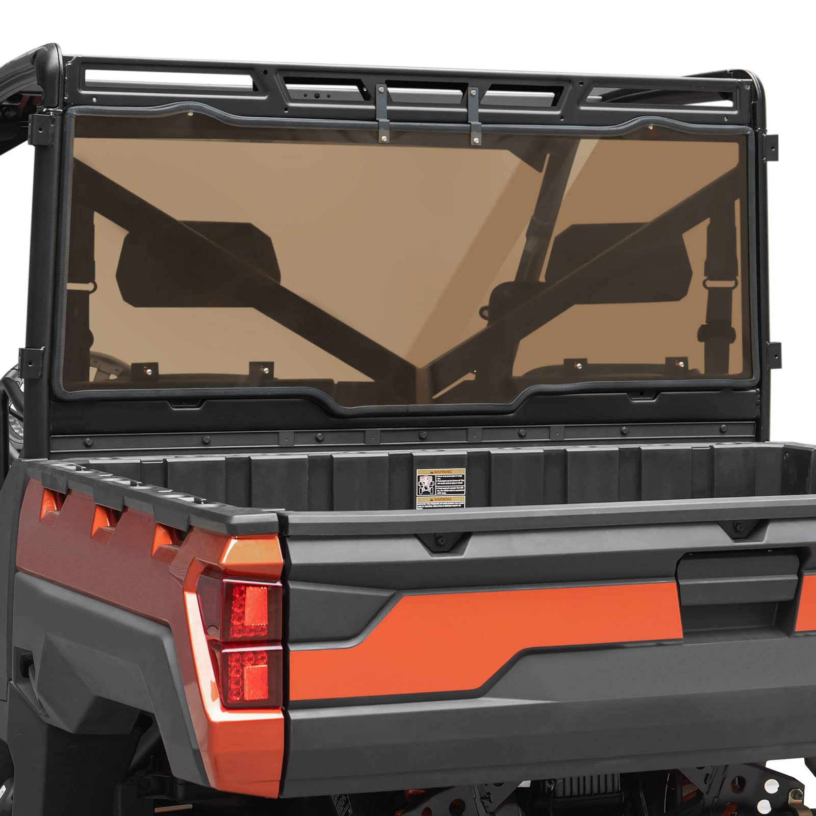 Photo of Tint Anti UV Rear Windshield for Polaris Ranger XP 1000/ Crew 2017-2024 by Kemimoto - Premium for UTVs / Side by Sides