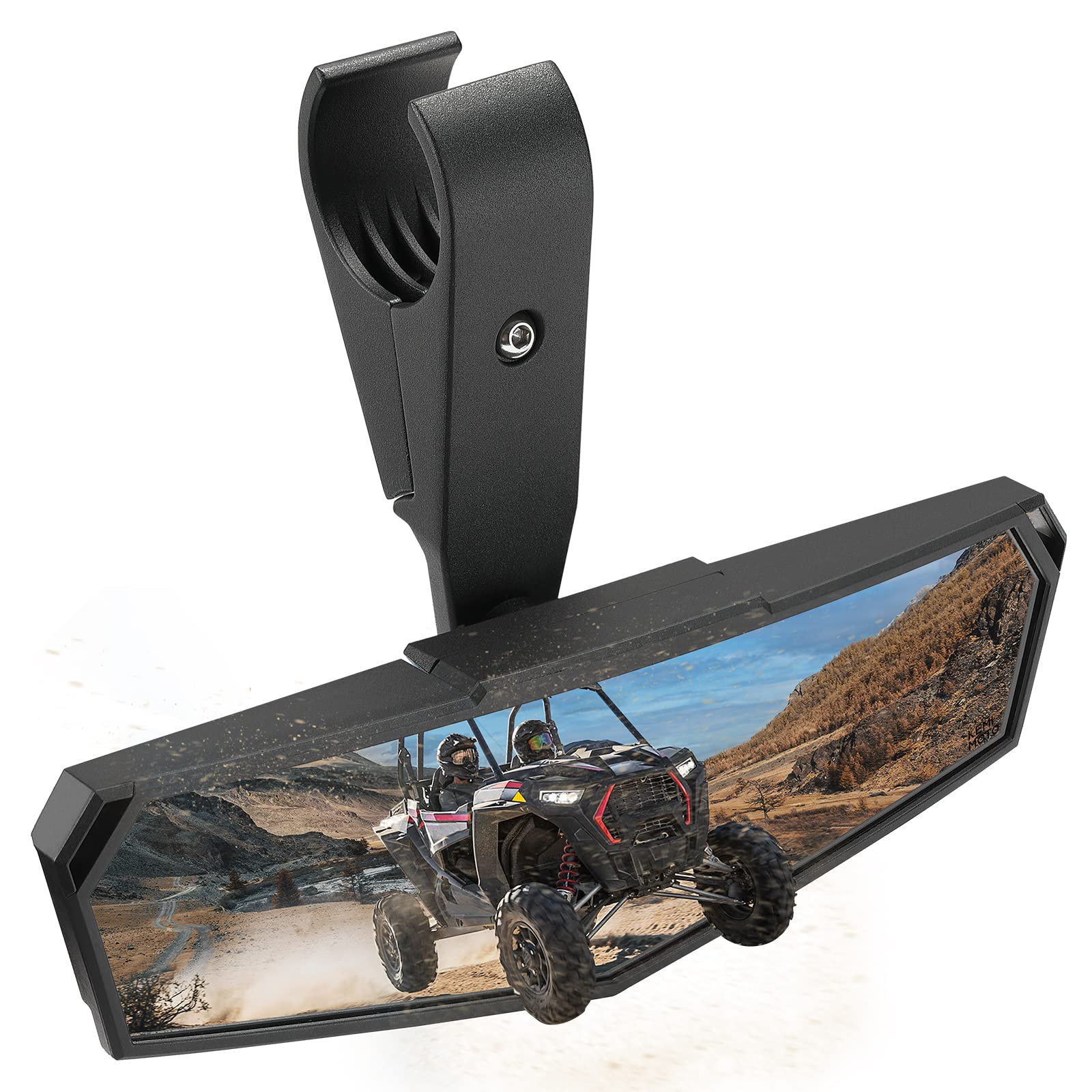 Photo of Upgraded Convex UTV Mirror for 1.75"-2" Crossbar by Kemimoto - Premium for UTVs / Side by Sides