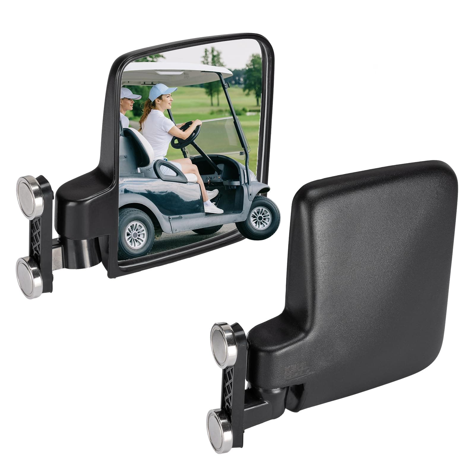 Photo of 220Lbs Magnetic Side Mirrors for UTV Golf Cart Tractor Forklifts by Kemimoto - Premium for UTVs / Side by Sides