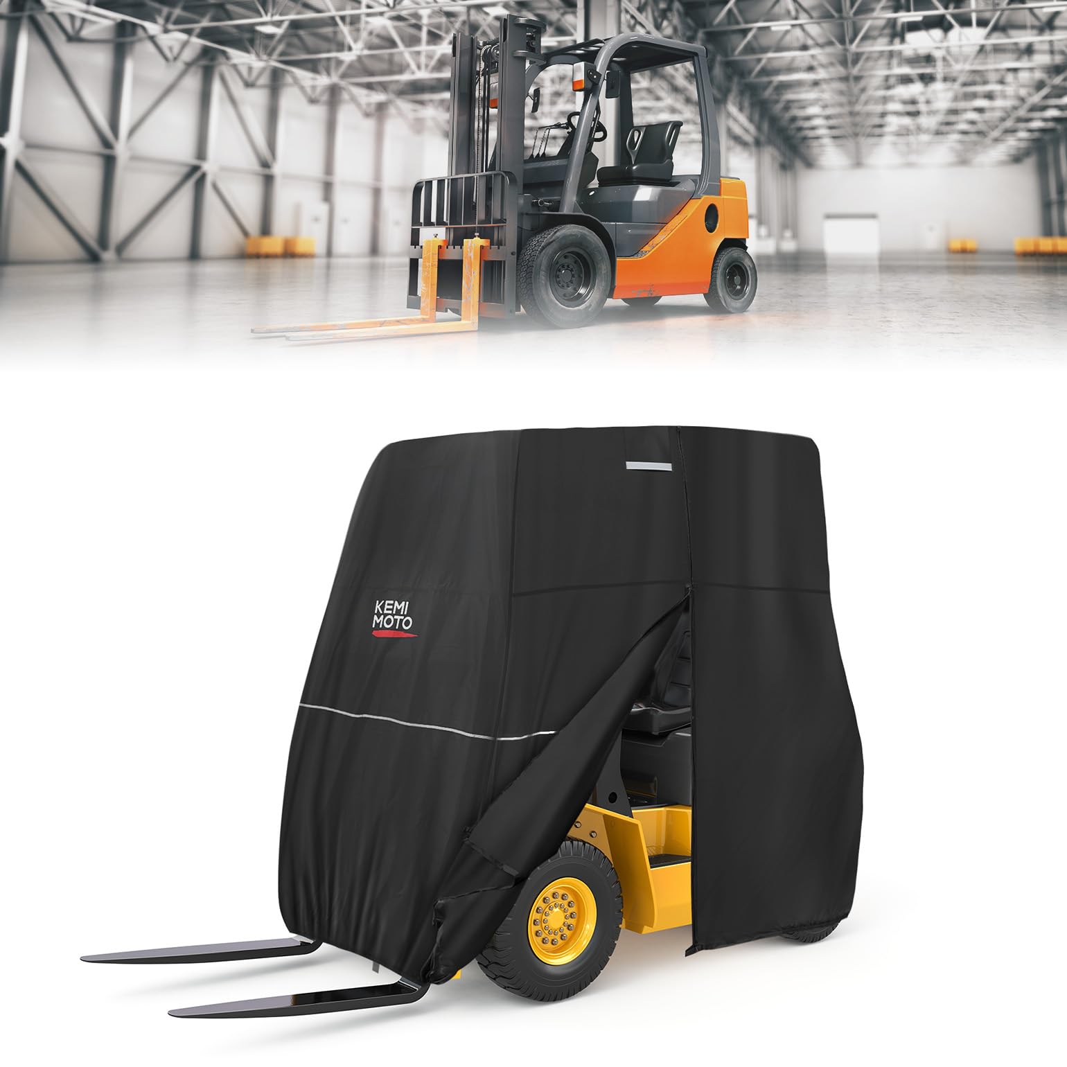 Photo of Kemimoto Forklift Storage Cover Side Zippered Hatch Heavy Duty 420D Oxford by Kemimoto - Premium for UTVs / Side by Sides