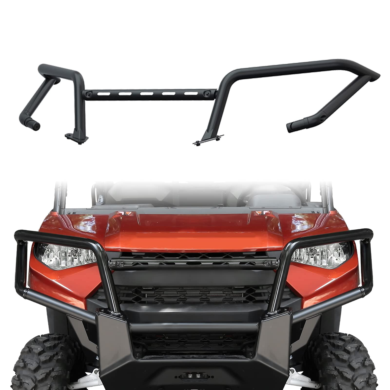 Photo of Kemimoto Front Bumper Upper Brush Guard for Polaris Ranger XP 1000 / Crew 2018-2024 by Kemimoto - Premium for UTVs / Side by Sides