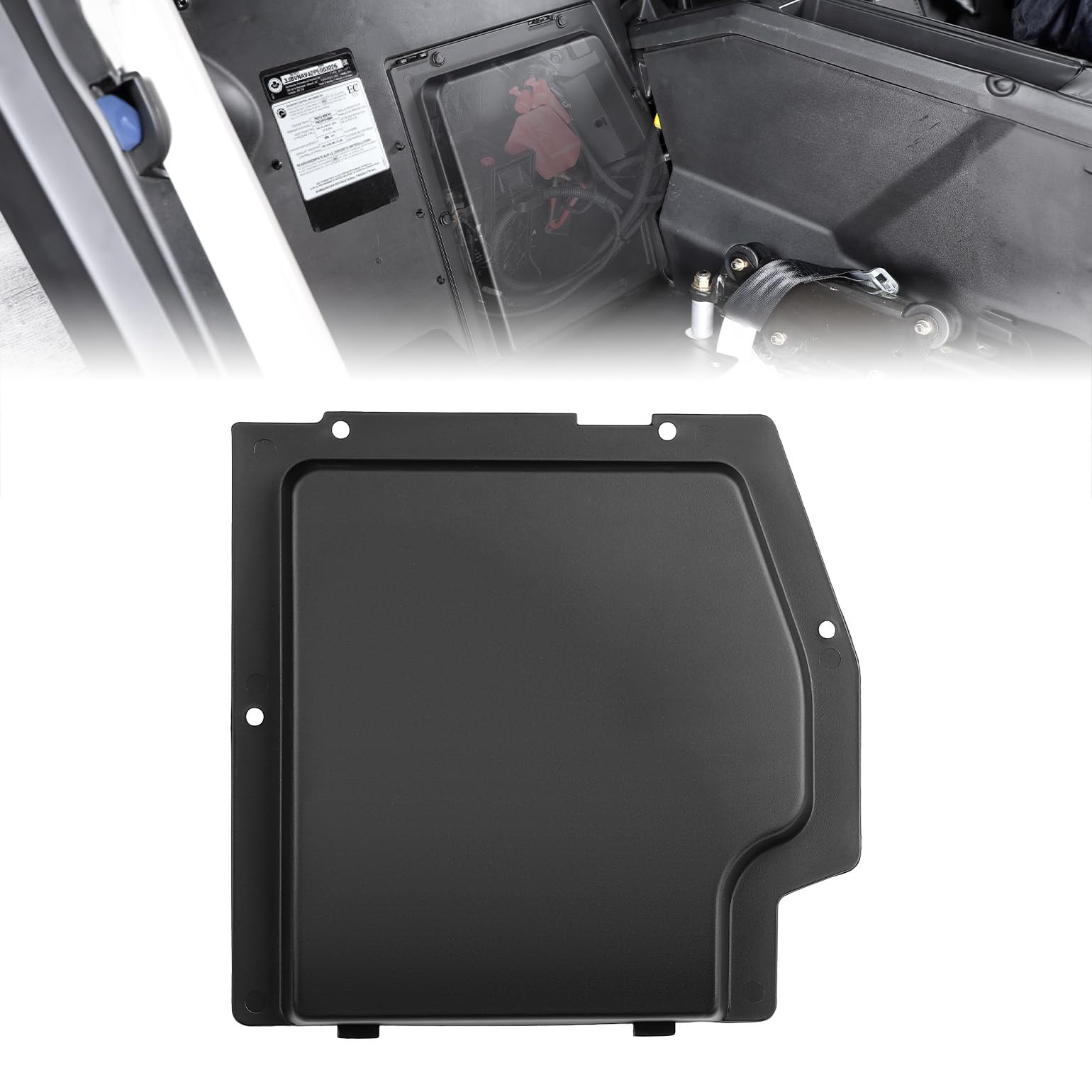 Photo of Kemimoto Battery Cover Plate for Can-Am Maverick X3 / X3 MAX by Kemimoto - Premium for UTVs / Side by Sides
