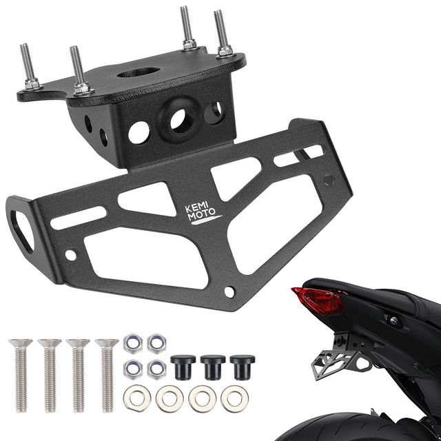 Photo of Fender Eliminator License Plate Bracket for MT09 FZ09 2021-2023 by Kemimoto - Premium for UTVs / Side by Sides