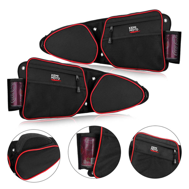Photo of Kemimoto Front Side Door Bags with Knee Pad for Polaris RZR XP 1000 by Kemimoto - Premium for UTVs / Side by Sides