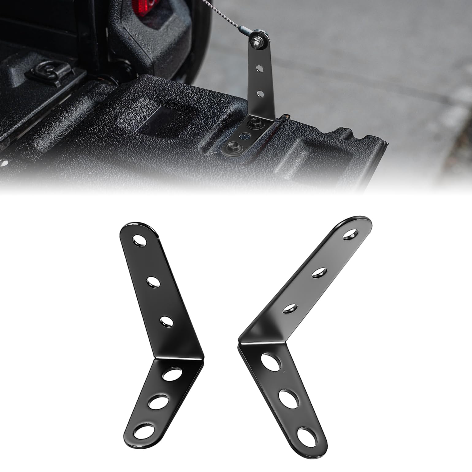 Photo of Tailgate Leveler Bracket for Pioneer 700 700-4 1000 1000-5 1000-6 by Kemimoto - Premium for UTVs / Side by Sides