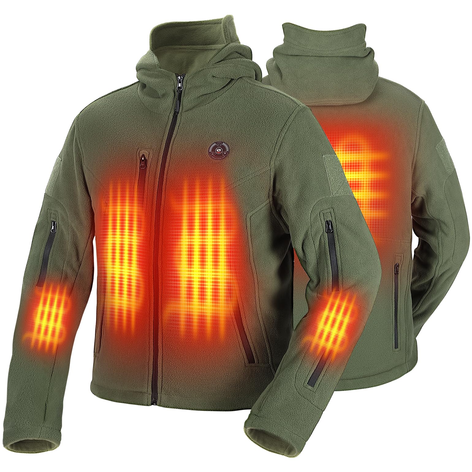 Photo of Kemimoto Electric Hooded Sweatshirt with 12V 20000mAh Battery Pack by Kemimoto - Premium for UTVs / Side by Sides