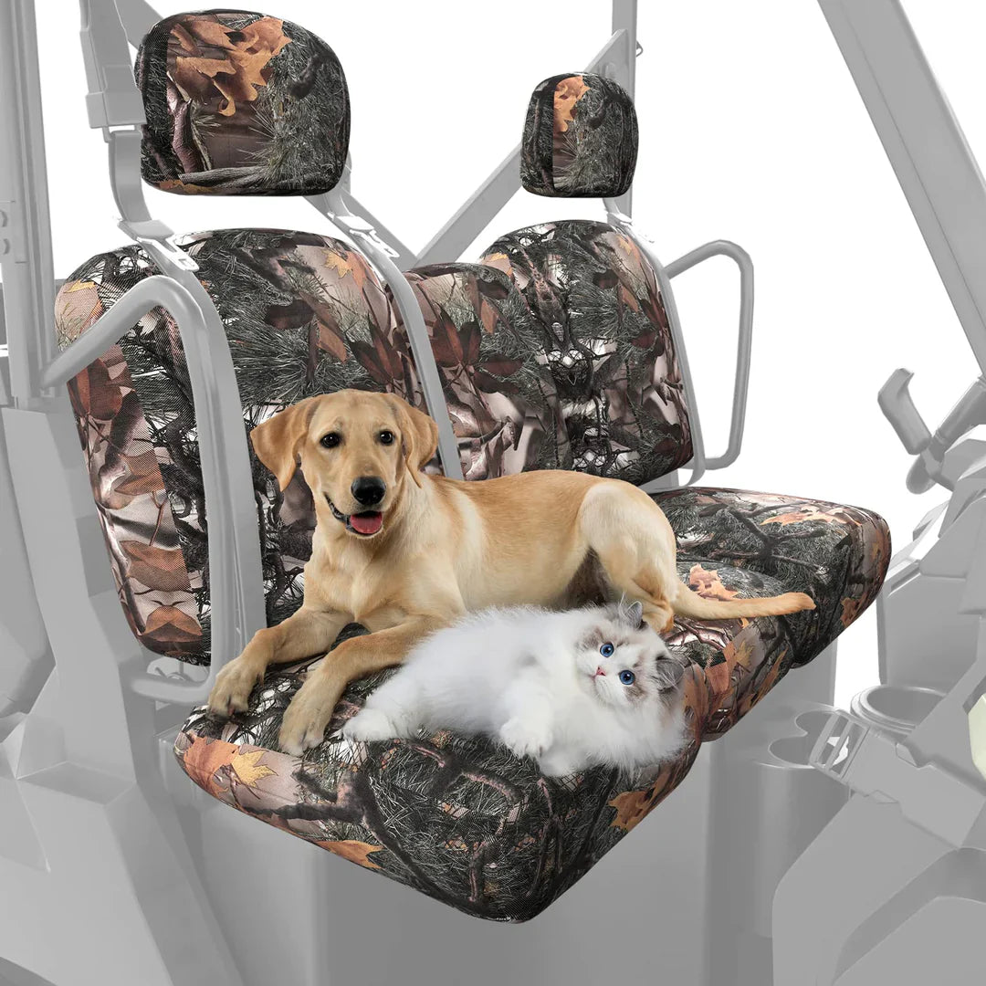 Photo of Camouflage Seat Cover & TPE Floor Mats for Can-Am Defender HD7|8|9|10 by Kemimoto - Premium for UTVs / Side by Sides