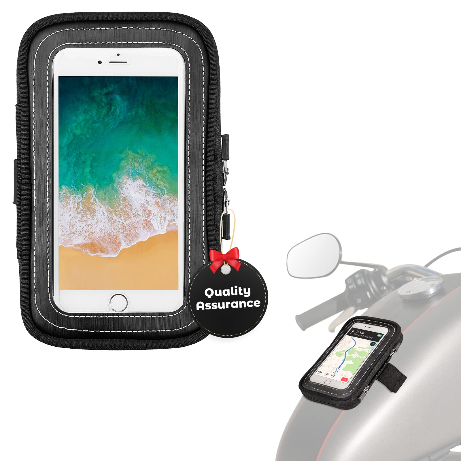 Photo of Motorcycle Magnetic Tank Bag for Cell phone up to 6.3 Inch by Kemimoto - Premium for UTVs / Side by Sides