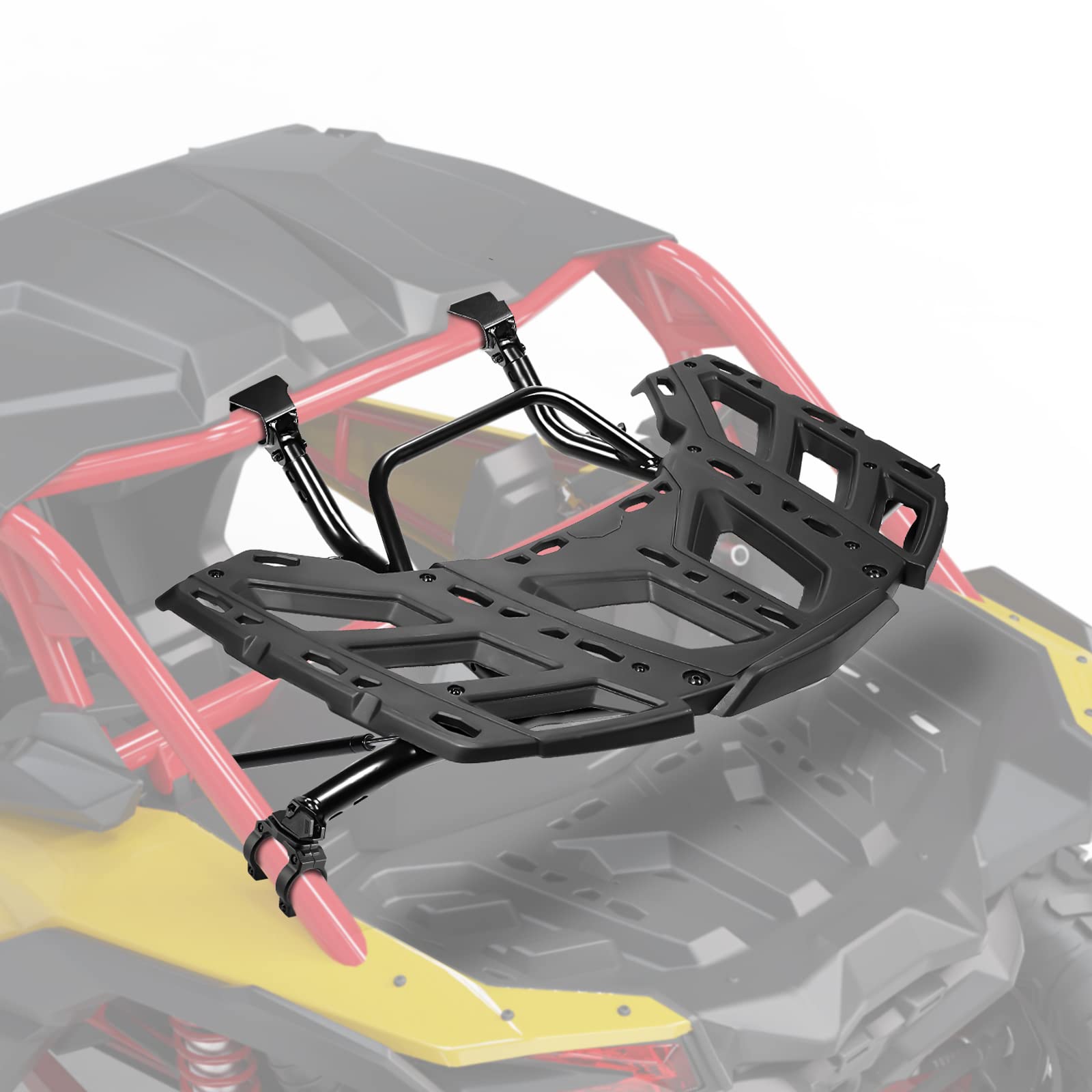 Photo of Rear Rack Spare Tire Rack with Gas Strut for Can Am X3 / X3 Max by Kemimoto - Premium for UTVs / Side by Sides