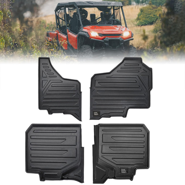 Photo of Kemimoto Floor Mats TPE All-Weather Anti-Slip Liners for Pioneer 1000-6 (4 Pcs) by Kemimoto - Premium for UTVs / Side by Sides