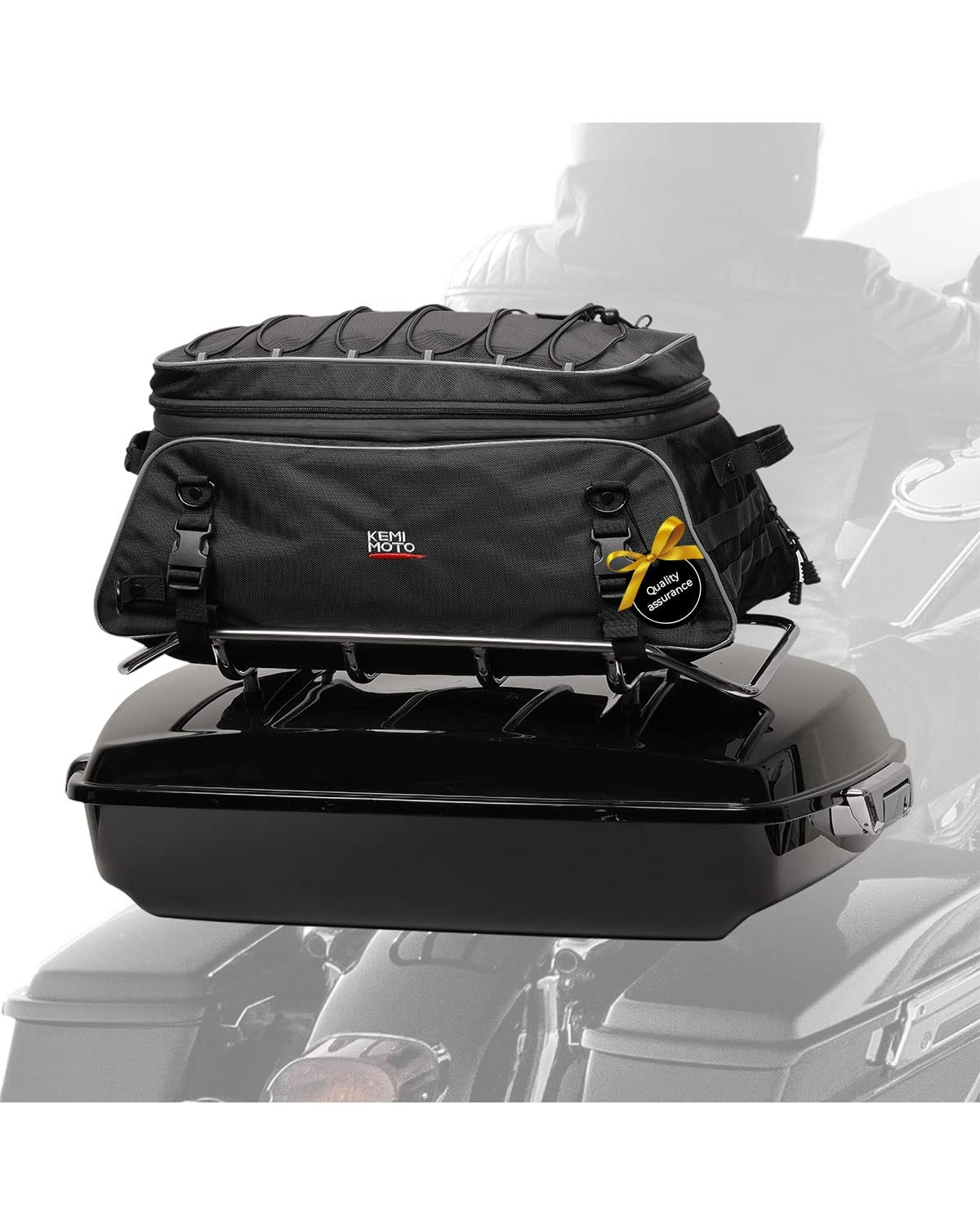 Photo of Motorcycle Travel Luggage Rack Trunk Bag by Kemimoto - Premium for UTVs / Side by Sides