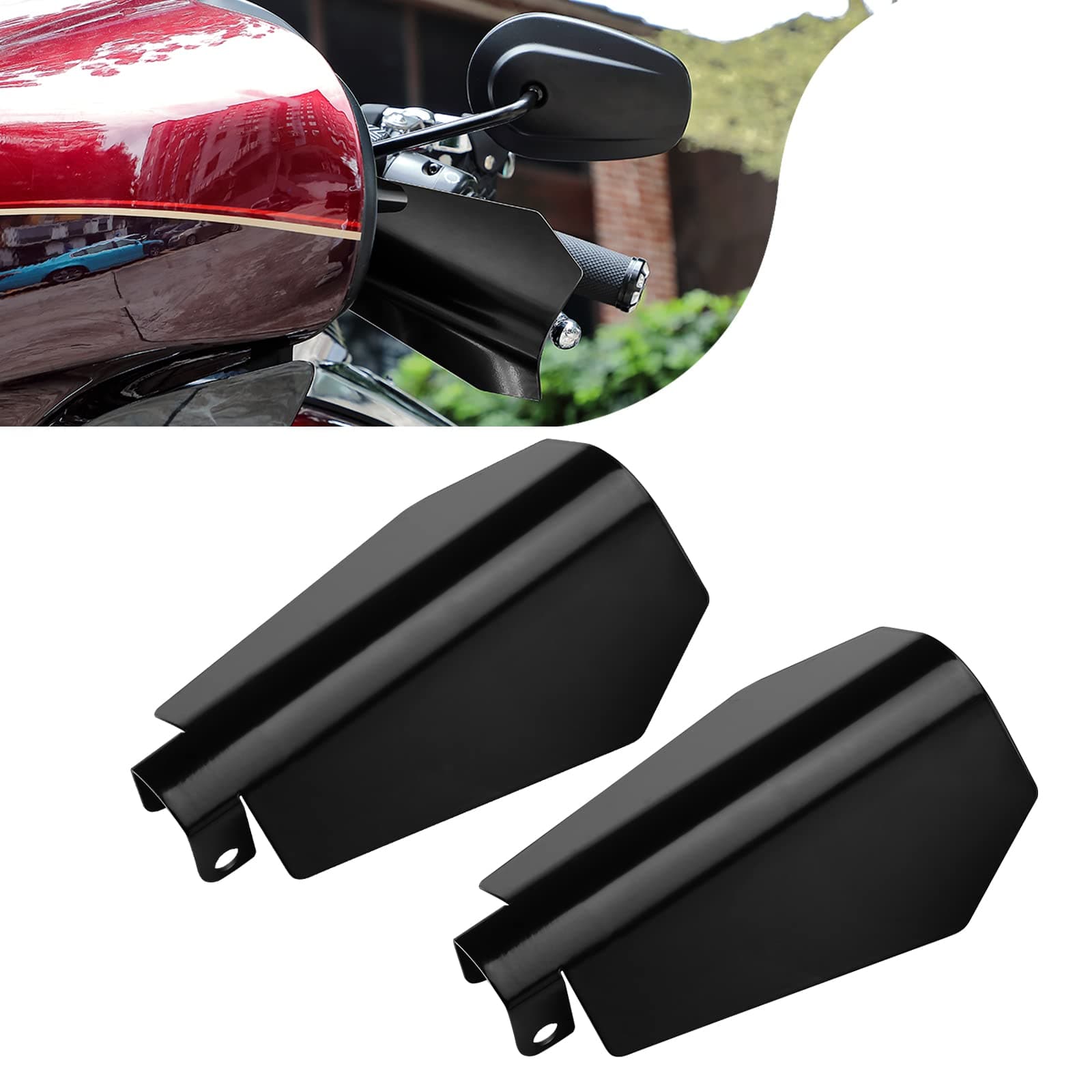 Photo of Motorcycle Handguard Shield 2 Pack for Harley by Kemimoto - Premium for UTVs / Side by Sides