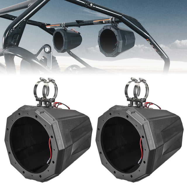 Photo of Kemimoto 8-Inch Speaker Pod Enclosure for All 1.5" to 2" Roll Bar by Kemimoto - Premium for UTVs / Side by Sides