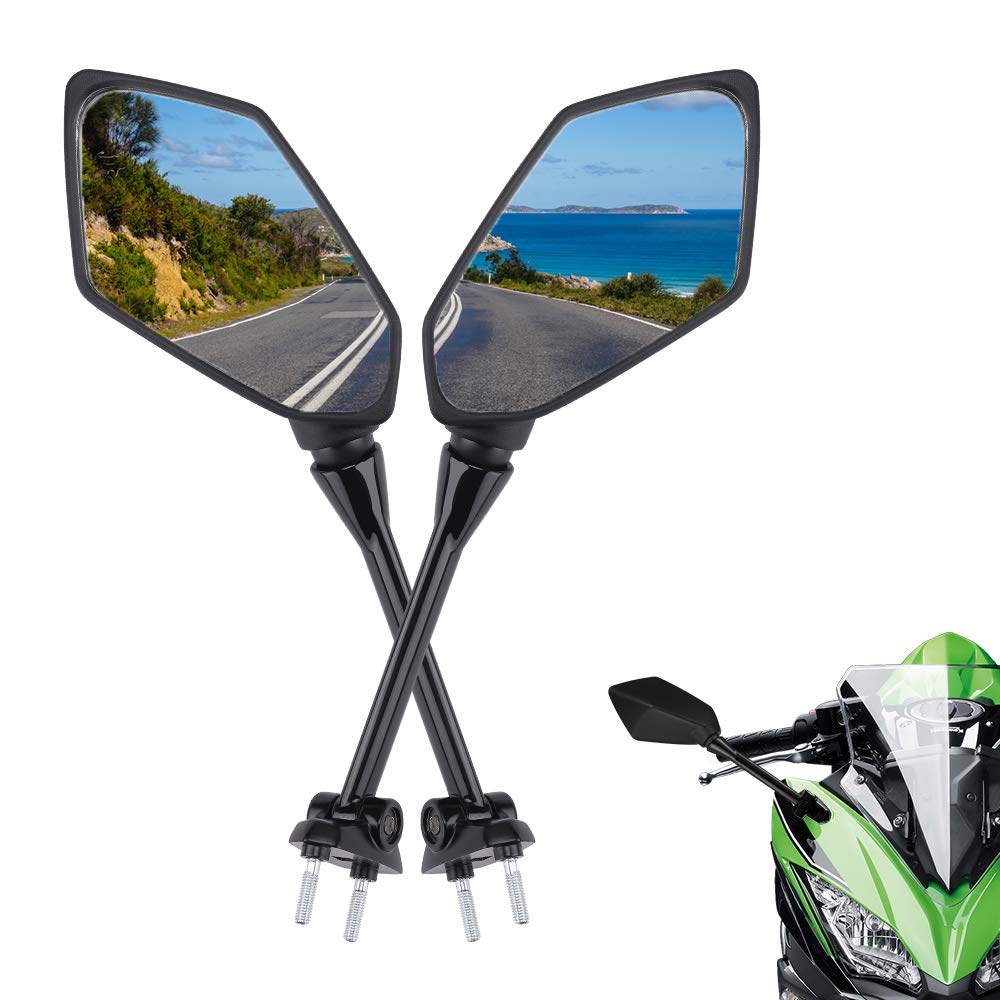 Photo of Motorcycle Mirrors Rear View for Ninja 650R by Kemimoto - Premium for UTVs / Side by Sides