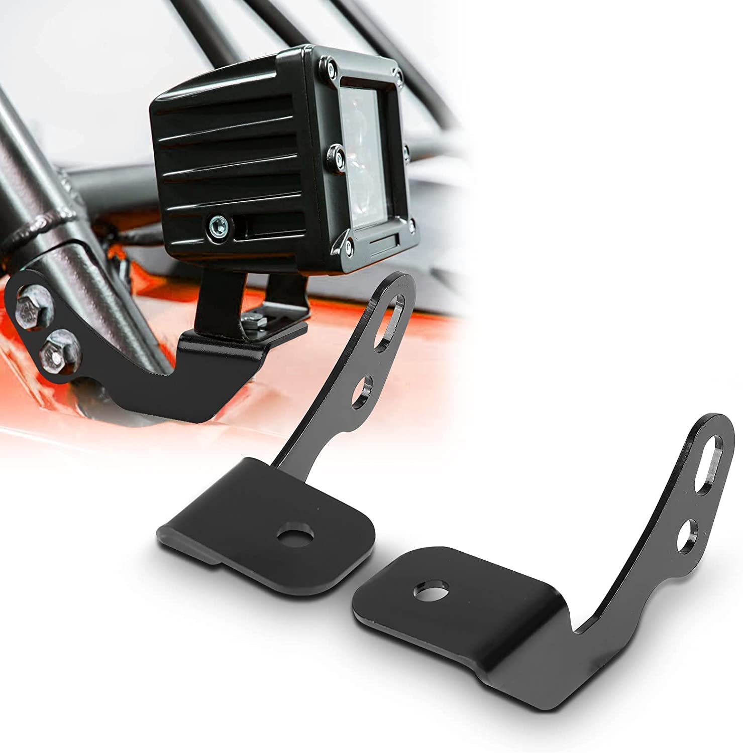 Photo of LED Light Mount A-Pillar Mount Light Bracket for Polaris RZR (2 packs) by Kemimoto - Premium for UTVs / Side by Sides