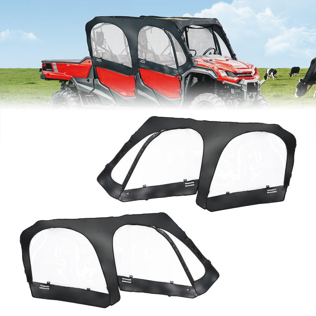 Photo of Soft Upper Door Cab Enclosure Set for Honda Pioneer 1000-6 by Kemimoto - Premium for UTVs / Side by Sides
