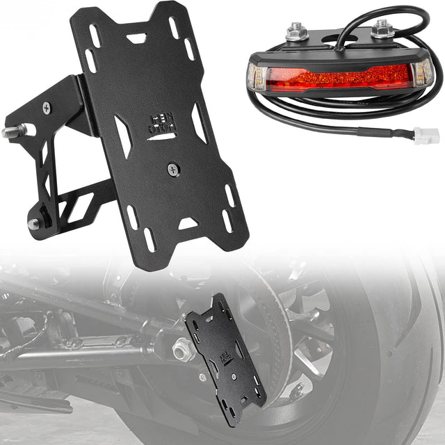 Photo of Motorcycle Side License Plate Holder Bracket with LED Light for Sportster S RH1250 by Kemimoto - Premium for UTVs / Side by Sides