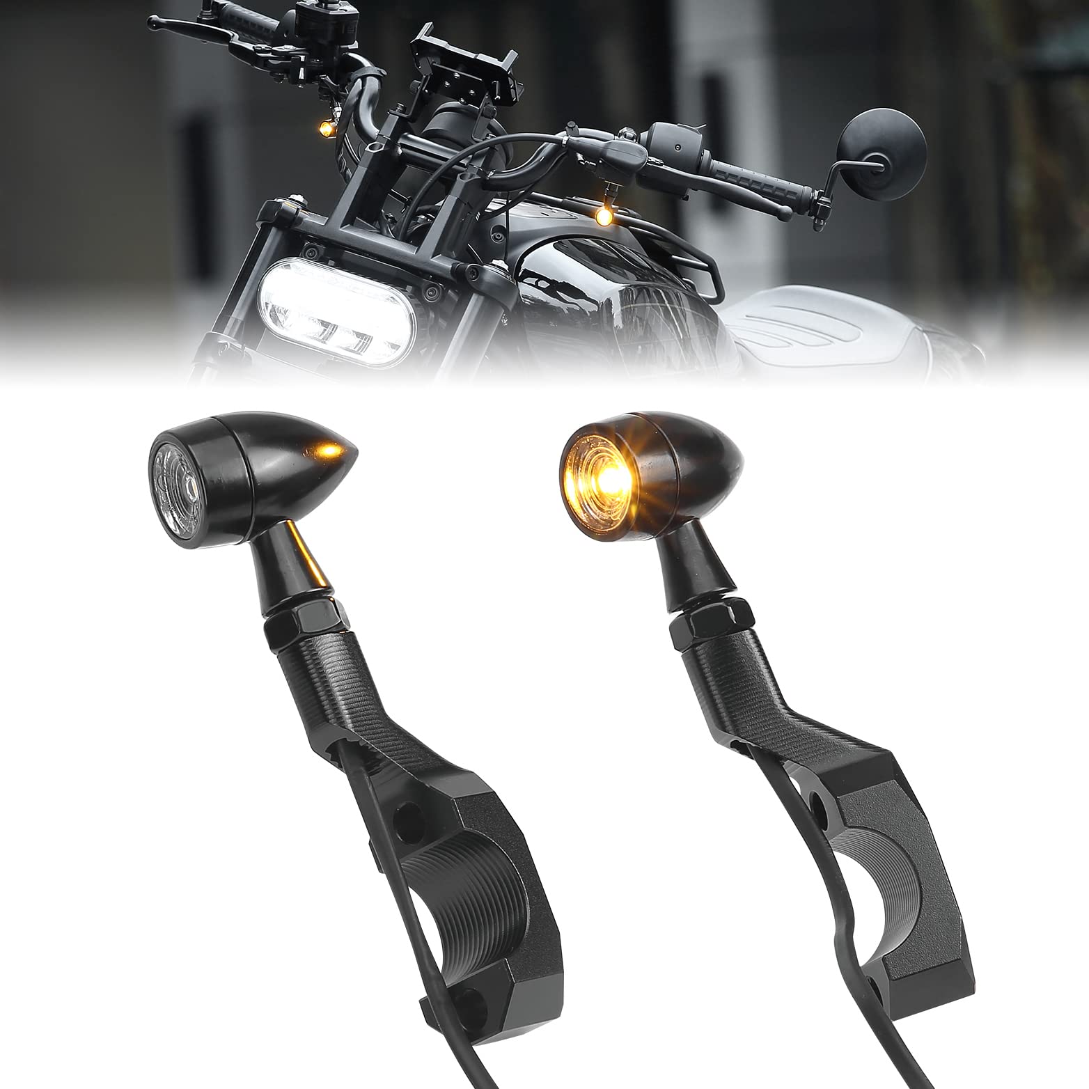 Photo of Motorcycle Turn Signal Fit SS1250 Sportster S 1250 by Kemimoto - Premium for UTVs / Side by Sides
