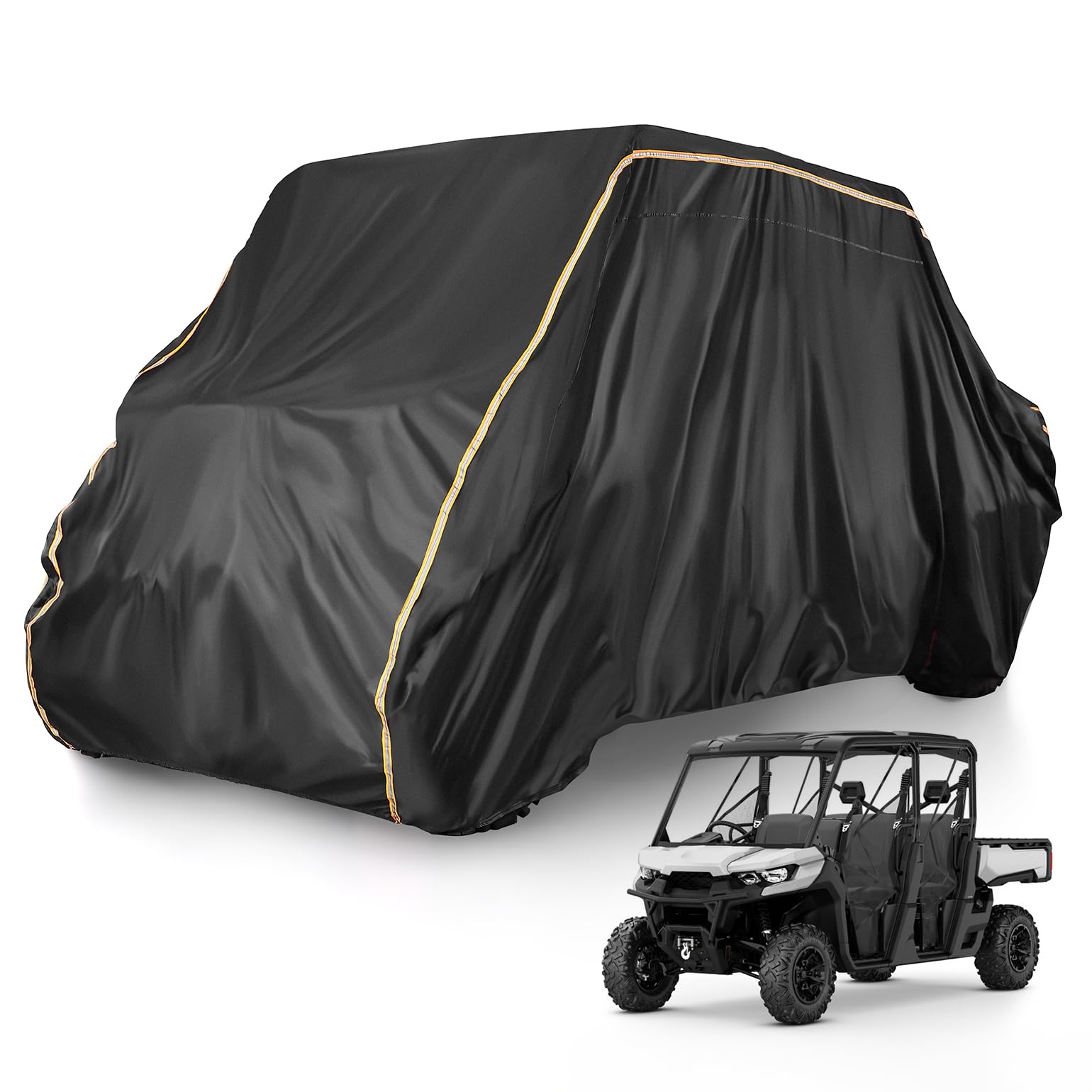 Photo of 4-6 Seater UTV 420D Cover for Can-Am Defender MAX PRO / Arctic Cat Prowler by Kemimoto - Premium for UTVs / Side by Sides