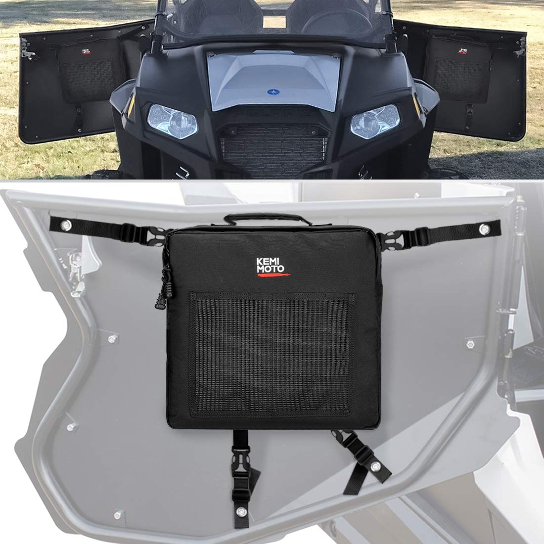 Photo of 2 Pack UTV Door Storage Bags for Polaris RZR 570 800 900 S 1000 XP Turbo by Kemimoto - Premium for UTVs / Side by Sides
