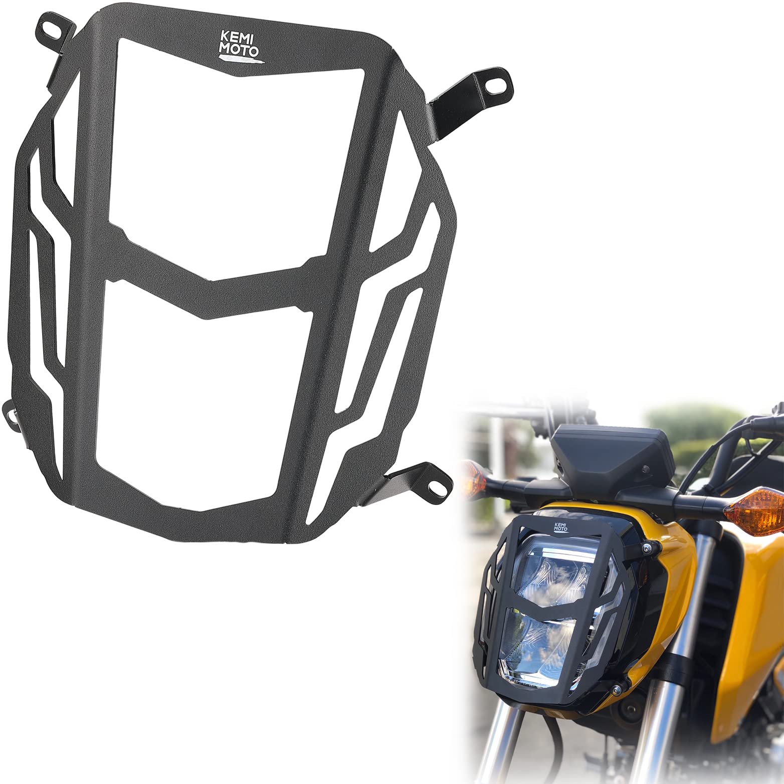 Photo of Kemimoto Front Headlight Cover for GROM MSX125 2022-2024 by Kemimoto - Premium for UTVs / Side by Sides